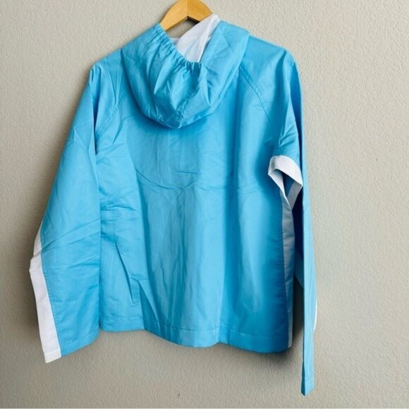 Lady Footlocker Windbreaker Jacket Baby Sky Blue Large Hooded NWOT - Picture 2 of 8